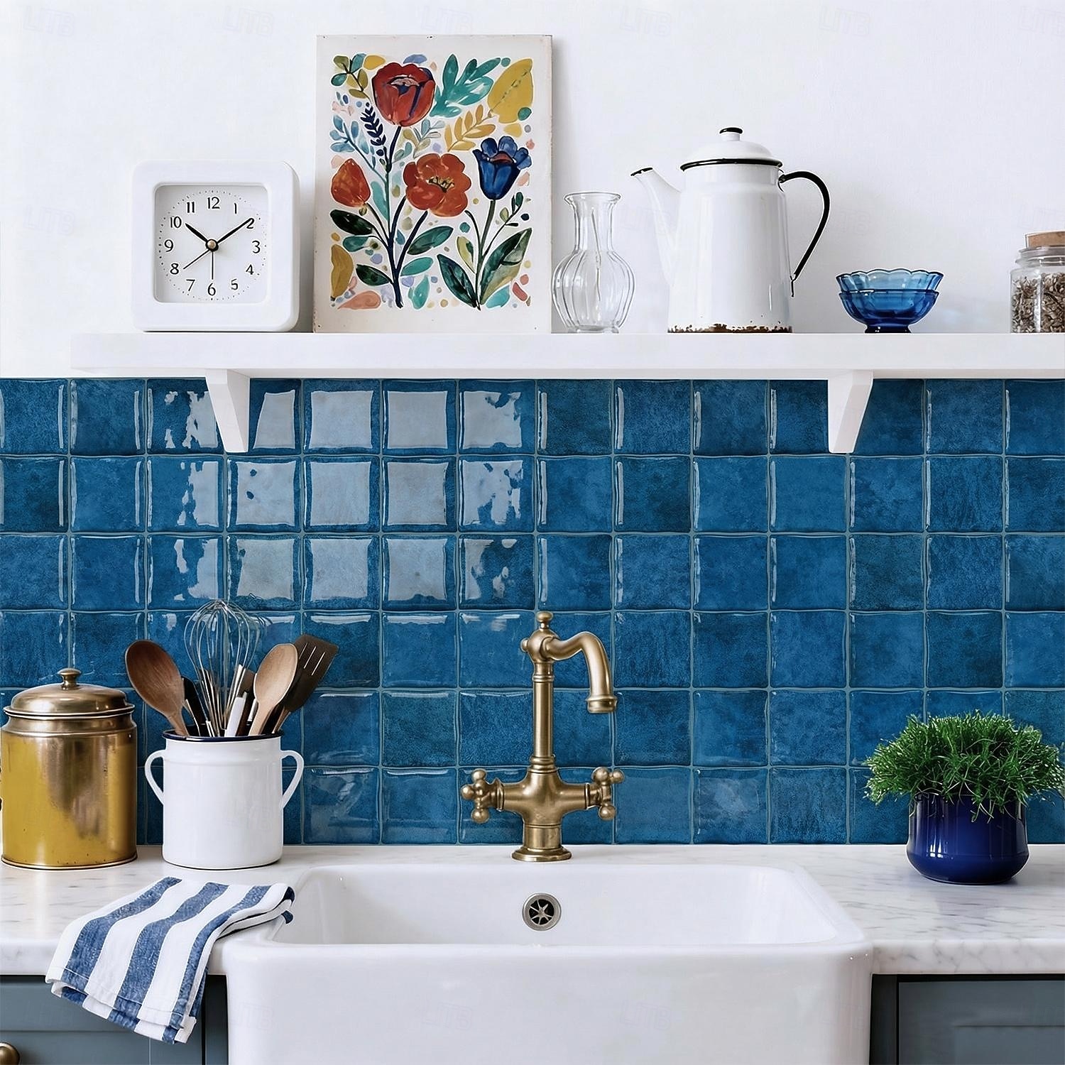 Paquete de 10 paneles decorativos de pared 3D, azulejos de vinilo vintage de epoxi para salpicadero de cocina, adhesivos autoadhesivos despegables, aptos para cocinas, baños, lavanderías y vehículos 2026 - $25.99 –P7