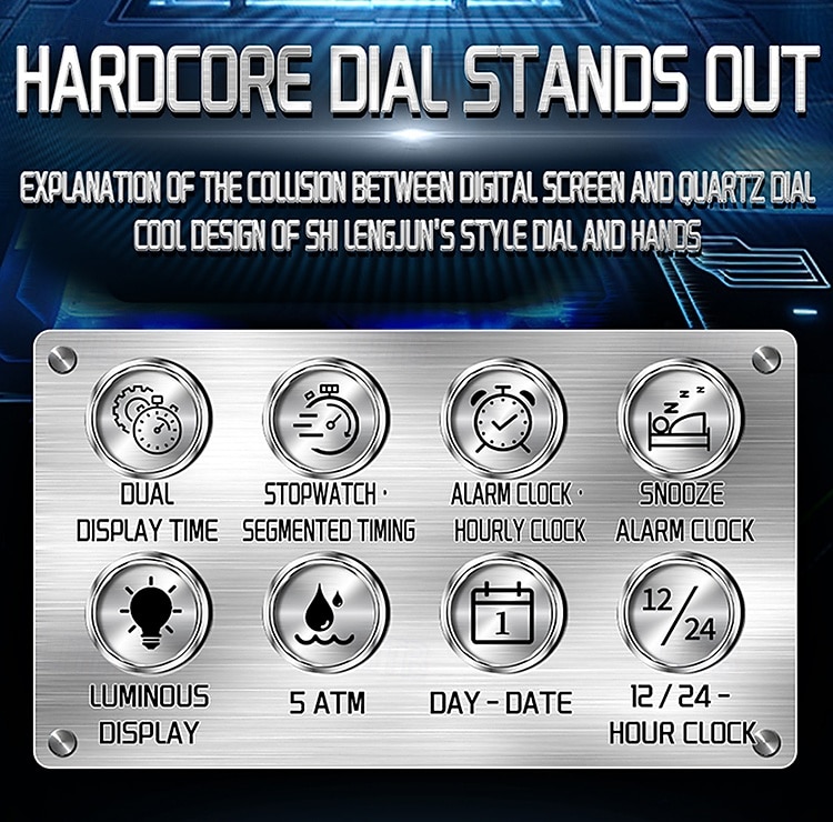 SANDA גברים שעון דיגיטלי מינימליסטי רטרו וינטג ' פאר ספורטיבי זורח שעון עצר Alarm Clock ספירה לאחור ג'ל סיליקון שעון 2026 - $38.99 –P4