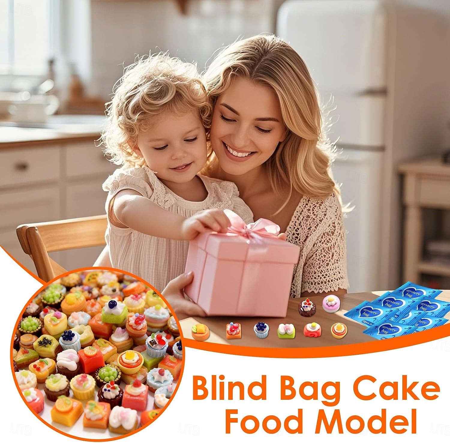 Set mini tort din rășină care strălucește în întuneric, set pungi misterioase 50/100/200 buc, prăjituri mici, brioșe, gogoși, deserturi și multe altele, obiecte de artizanat DIY, grădină de zâne, decor pentru casă, obiecte de colecție pentru copii și adul 2026 - $9.99 –P5
