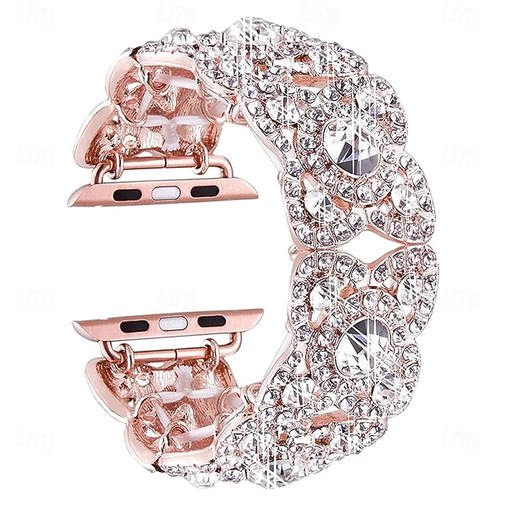 Jewelry Bracelet Compatible with Apple Watch band 38mm 40mm 41mm 42mm 44mm 45mm 49mm Glitter Bling Diamond Stainless Steel Strap Replacement Wristband for iwatch Ultra 3 2 Series 11 10 9 8 7 SE 6 5 4 2026 - $22.99 –P1