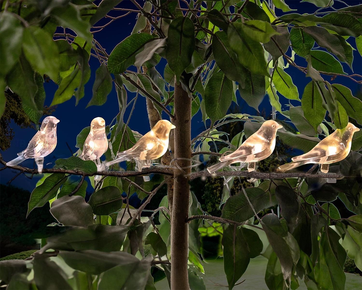 kültéri napelemes 5 izzós madárfüzér csipeszekkel, IP44 vízálló fali lámpa &kerítésdekoráció, kerti, teraszi, hátsó udvari, villai és tájvilágítás 2026 - $23.99 –P1