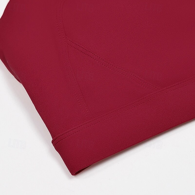 Per donna Supporto medio Canotta con imbottitura Reggiseno da corsa Snello Top reggiseno Imbottito Palestra Esercizio Corsa Leggero Elastico Traspirante Nero Bianco Rosso Tinta unita del 2026 a $16.49 –P9