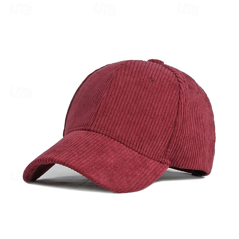 Unisexe Casquette de baseball Noir Jaune Velours côtelé Bandes Pur Chaud ancien Occasionnel Occasionnel Quotidien Vêtements de rue Couleur Unie Protection solaire de 2026 ? $9.49 –P9