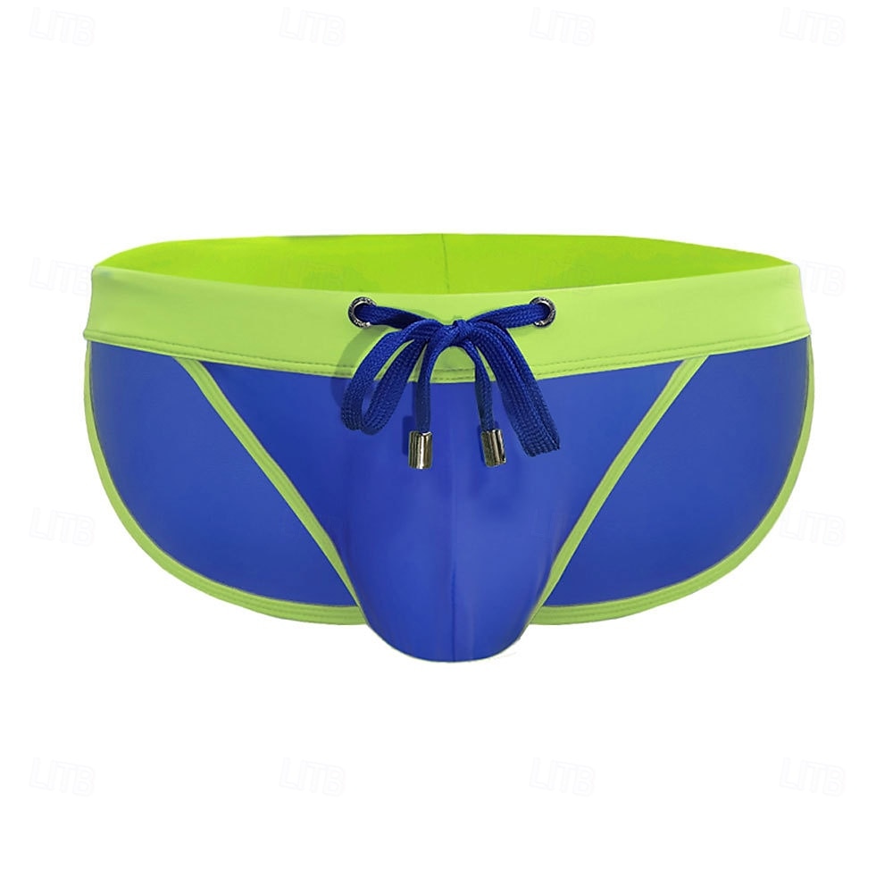 Férfi Úszónadrágok Fürdőnadrág Boxer fazonú fürdőnadrágok Színblokkolás Zsinór Gyors szárítás Rugalmas Légáteresztő Alsók Szörfözés Vízi sportok Úszás Nyár 2026 - $13.99 –P34