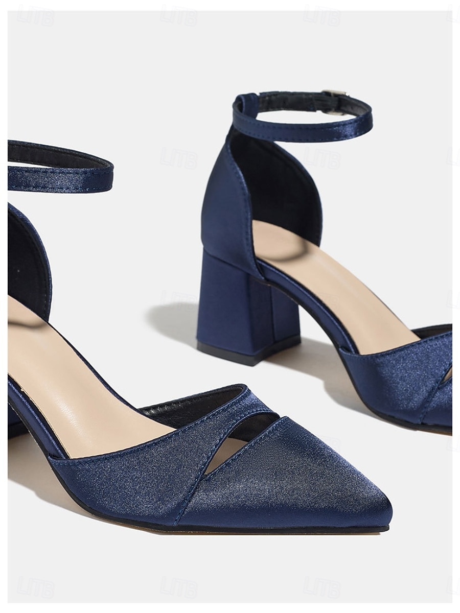 décolleté da donna in raso verde smeraldo - eleganti scarpe da mamma sposa con tacco a blocco e cinturino alla caviglia per matrimoni in giardino, ricevimenti all'aperto &gala estivi formali del 2026 a $42.99 –P3