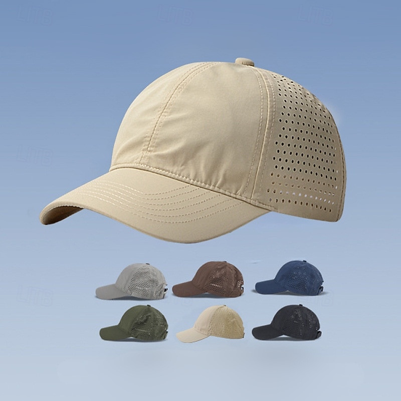 Herren Baseballkappe Mesh-Kappe Schwarz Dunkelmarine Polyester Ausgehöhlt Aktiv Täglich Sport Lässig Täglich Heim Einfarbig Sonnenschutz Belüftung 2026 - E£656.21 –P1