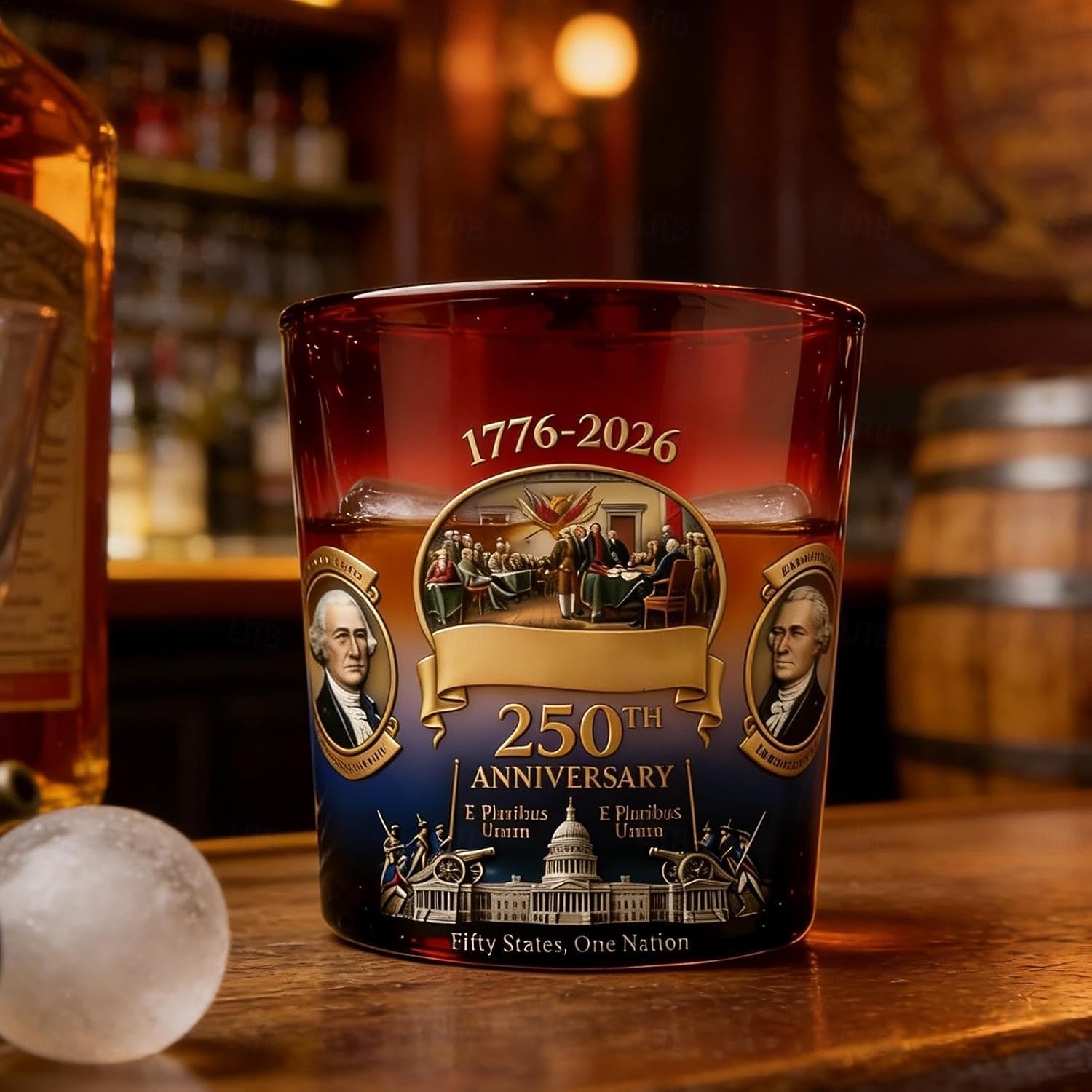 Bicchiere da whisky con bandiera e aquila per il 250° anniversario degli Stati Uniti, bottiglia da whisky edizione 1776-2026, 12 once per liquori, regalo patriottico per veterani militari per uomini, del 2026 a $16.99 –P2