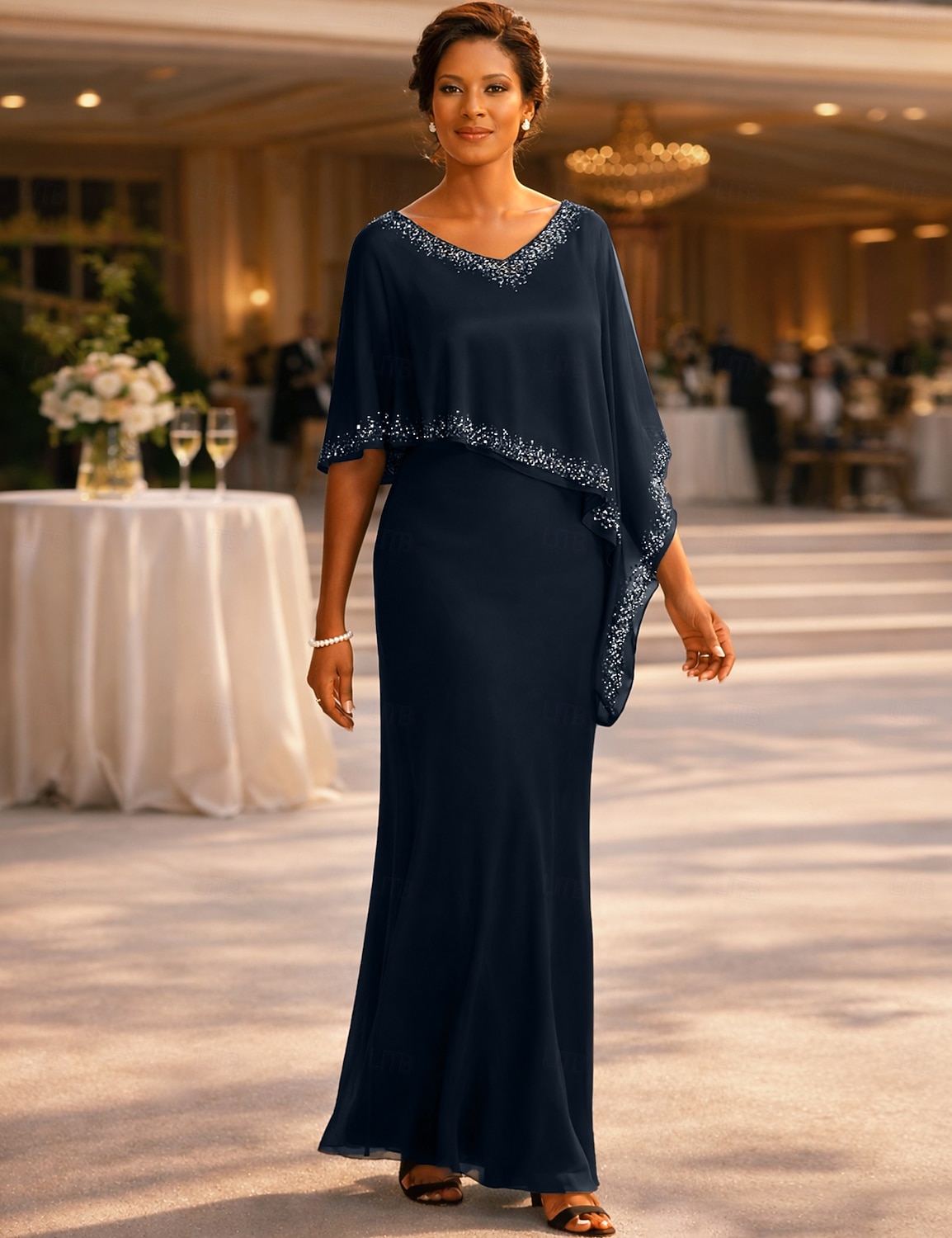 Plus Ball Gowns With Sleeves Long Sleeve Amazon Evening Dresses Size 14  Chiffon Ruched Mother Of