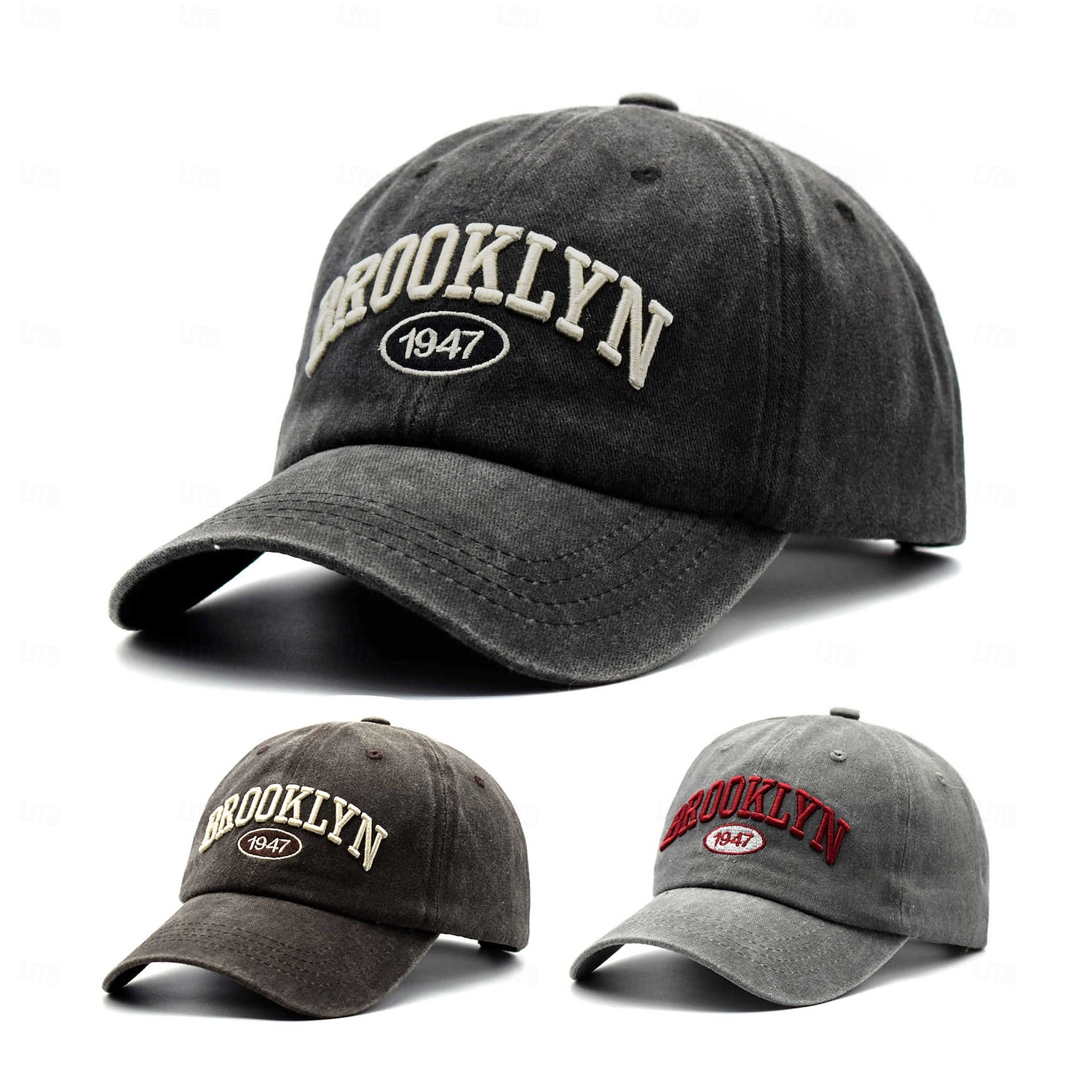 berretto da baseball brooklyn 1947 per donna &Cappello da papà da uomo in stile vintage Brooklyn con lettere ricamate, vestibilità profonda, protezione solare, regolabile, in cotone del 2026 a $15.99 –P7