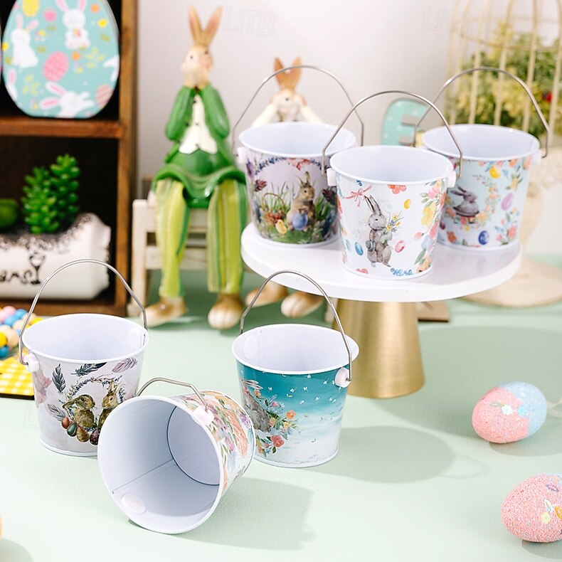 1 шт. жестяная коробка в виде пасхального кролика, металлическая подарочная коробка для конфет и печенья в виде кролика, контейнер для хранения пасхальных яиц, пустая коробка для упаковки сладостей. 2026 - $9.99 –P13