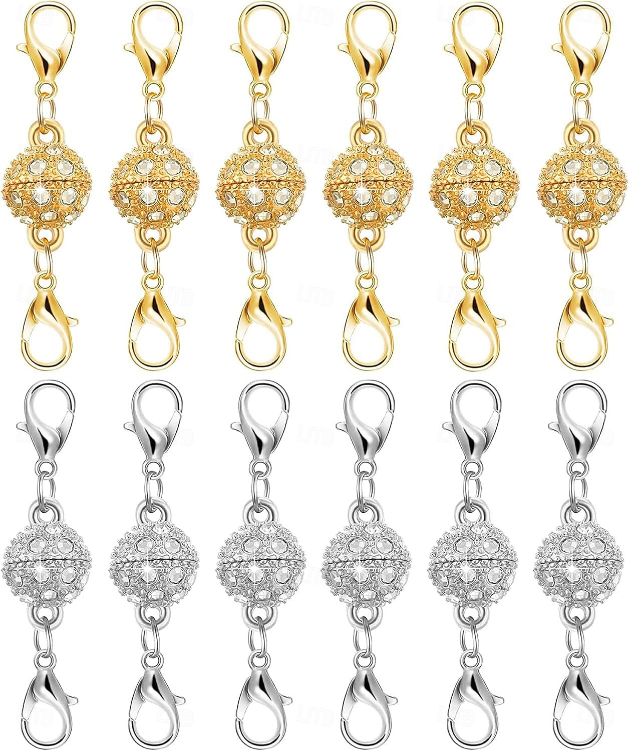 12 fermoirs et attaches magnétiques pour colliers, dorés &Rallonges magnétiques argentées avec fermoir mousqueton pour colliers &bracelets, convertisseur de bijoux facile à utiliser pour femmes, de 2026 ? $16.49 –P1