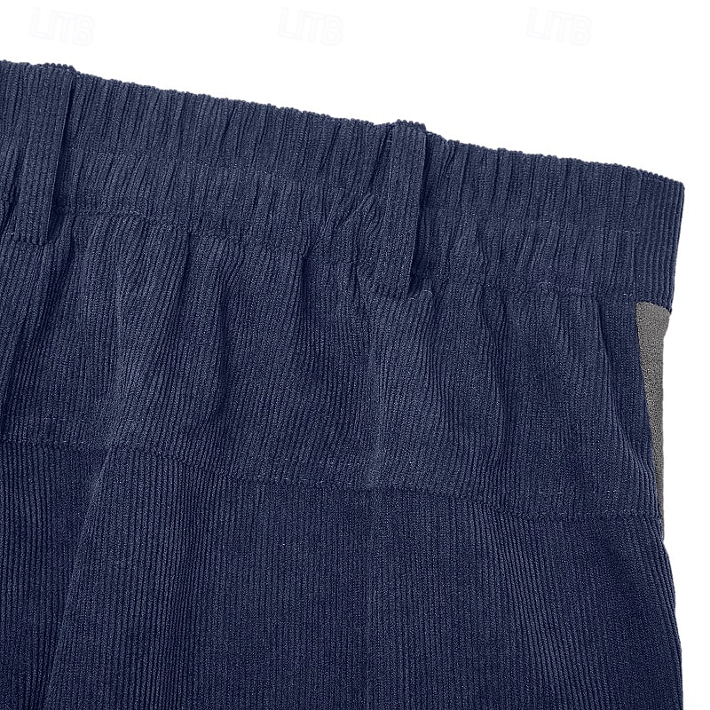 Per uomo Pantaloni Cargo Pantaloni Pantaloni in velluto a coste Pantaloni casual Tasca Elastico in vita Multi-tasche Semplice Comodità Morbido Lunghezza intera All'aperto Quotidiano Uscire Vacanza del 2026 a $31.99 –P9