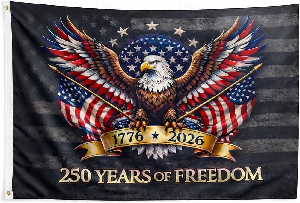 Флаг США к 250-летию независимости, легкий однослойный патриотический флаг для использования на открытом воздухе, памятный флаг Дня независимости Америки 1776-2026. 2026 - $11.49 –P1