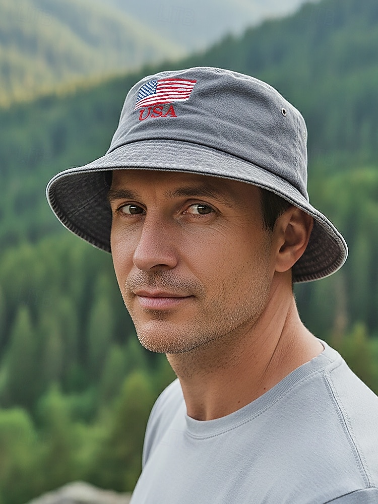 Cappello a secchiello in cotone maschile dell'anniversario dei 250 anni degli Stati Uniti ricamo con bandiera USA disponibile in più colori perfetto per il Giorno dell'Indipendenza gli Stati Uniti e del 2026 a $14.99 –P3