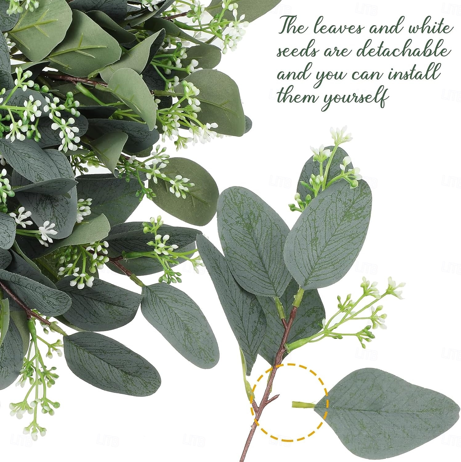 20 Pcs Mixed Eucalyptus Leaves Stems Bulk Artificial Eucalyptus Leaves with White Seeds Artificial Silver Dollar Sprays Faux Oval for Floral Wreath Bouquets Wedding Greenery Decoration 2026 - $21.99 –P4