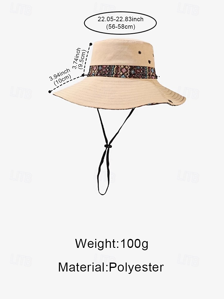 Women's Bohemian Western Cowboy Sun Hat, Lightweight Polyester Wide Brim UV Protection Cap, Multi-Color Outdoor Beach Vacation Hat for Spring Summer Travel, Rodeo and Casual Daily Wear 2026 - $14.99 –P13