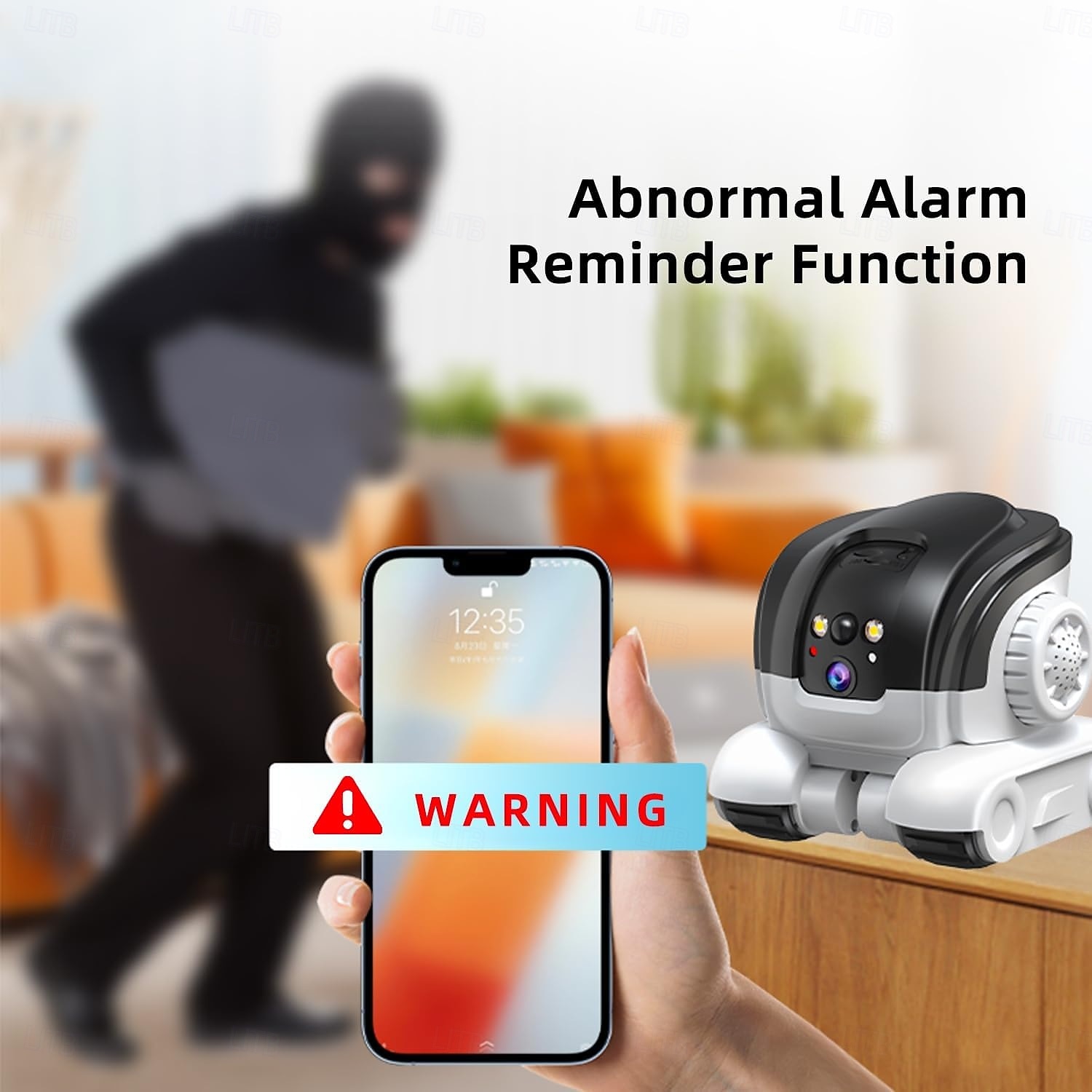 Robotcamera op wielen, 1080p, dubbele lens, beveiligingscamera voor binnen met tweewegsaudio, nachtzicht, flitser, robot met 5200mAh-batterij &App-bediening ideaal voor katten/honden/baby's/senioren 2026 - $91.99 –P2