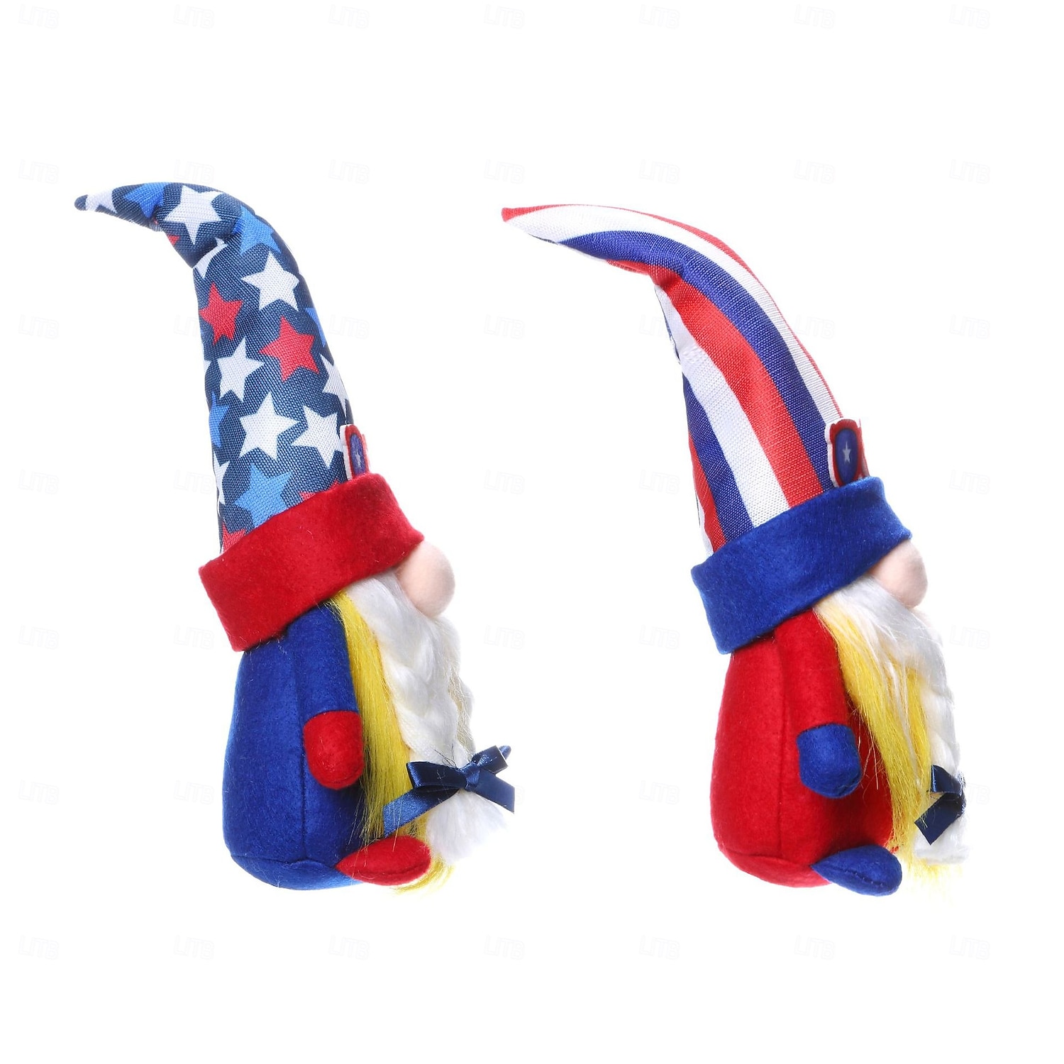 Independence Day Striped Pentagram Faceless Doll Dwarf Rudolf Doll Ornament Cartoon American Style 2026 - $13.99 –P6