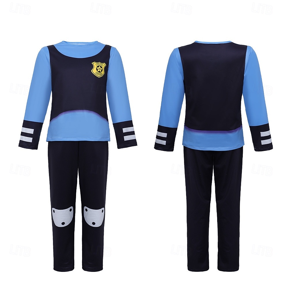 Märchen Tierdetektiv Hasenpolizei Outfits Themenparty-Kostüm Film Cosplay for Mädchen Kinder Karneval Kindertag Buchwoche Party 2026 - $27.99 –P7