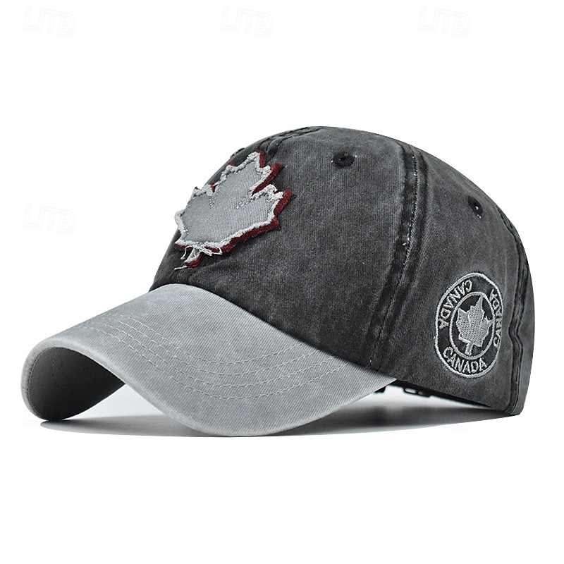 Vintage Canada Baseball Cap Maple Leaf Embroidered  Distressed Retro Dad Hat, Adjustable Cotton Outdoor Snapback Trucker Style, Unisex Casual Streetwear 2026 - $15.99 –P12