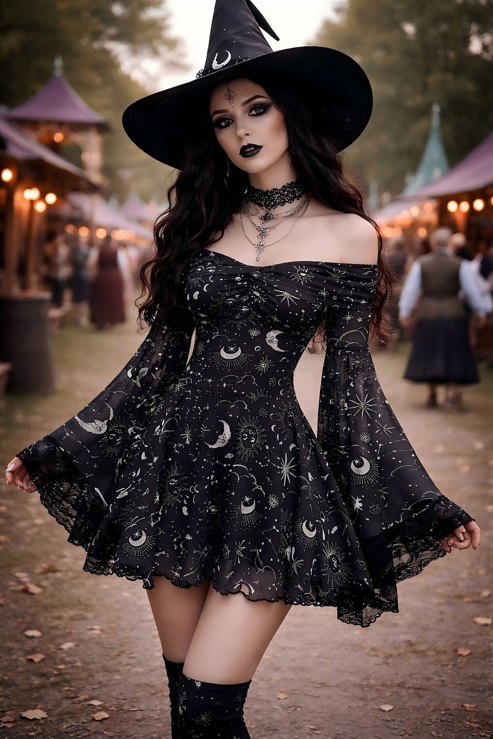 Medievale Steampunk Vestito Costume di fantasia Lunghe Strega Vampiro Costume Per donna Fantasia Halloween Carnevale Performance LARP Fiera Rinascimentale Adulti Vestito del 2026 a $41.99 –P1