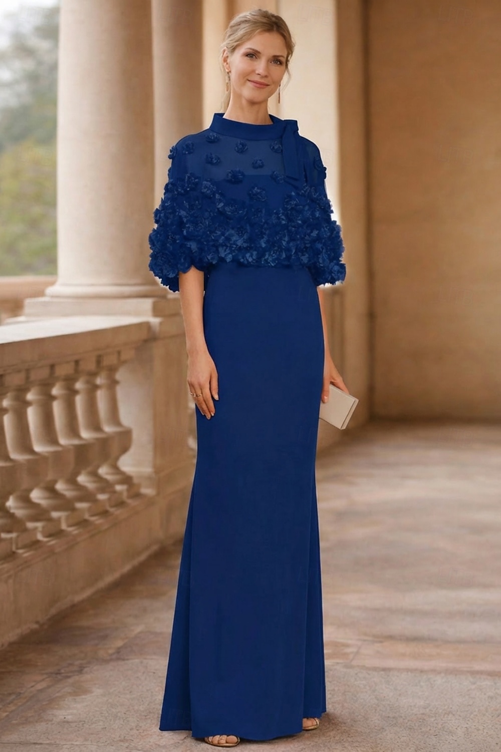 Schlauchkleid Bodenlang Abiballkleider Abendkleid Ballkleid Festliche Kleidung Elegant Halbarm Juwelenhals Hochzeitsgast Formeller Abend Herbsthochzeitsempfang mit Falten 2026 - $175.99 –P6