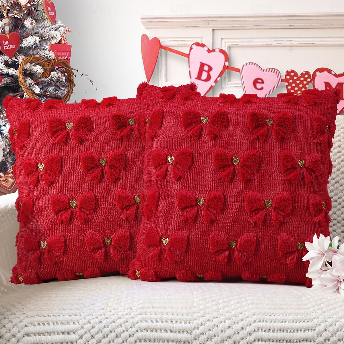 Funda de almohada decorativa suave y acolchada de color liso para el Día de San Patricio, Pascua y San Valentín, ideal para sofá o sala de estar. 2026 - $12.43 –P13