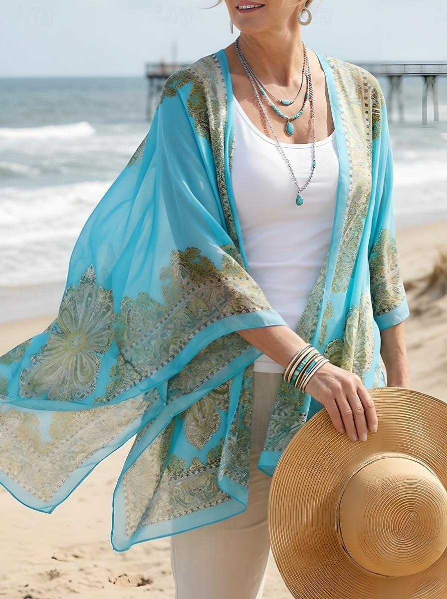 moda donna sciarpa scialle poncho stampato protezione solare sciarpa protezione solare scialle spiaggia scialle bikini copertura morbida e confortevole del 2026 a $19.99 –P1