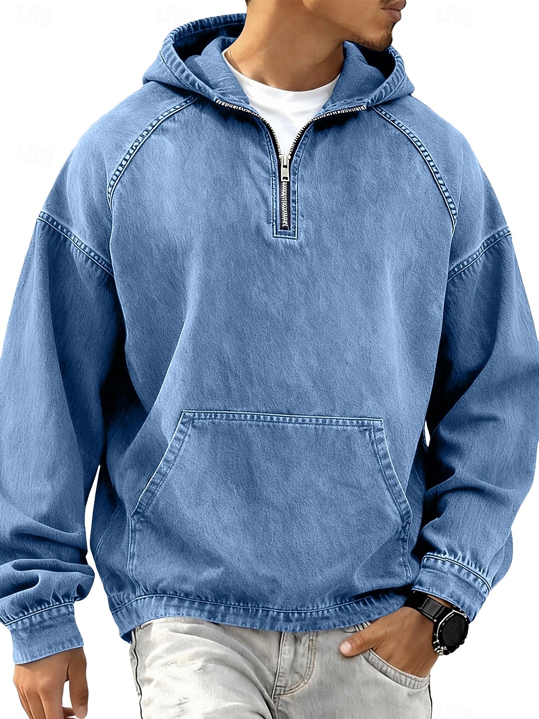 Per uomo Camicia di Jeans Camicia 100% cotone lavaggio acido Maglietta Manica Lunga Con Cappuccio Autunno & Inverno Primavera Autunno Semplice Vintage Streetwear Casual Con zip Stile Vintage Tinto in del 2026 a $39.99 –P14