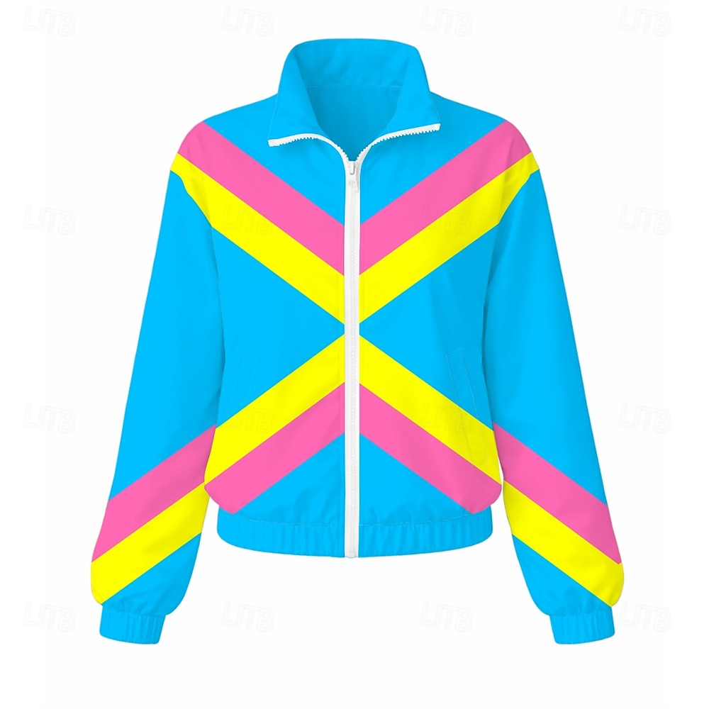 Hippie Anos 80 Estilo de rua Calças Roupa Jaqueta Manga Comprida Discoteca Geométrica Fantasia Unisexo Fantasia de Carnaval Baile de Máscaras Casual Dia a Dia Festas & Noite Adulto Blusa Calças de 2026 por $51.99 –P4