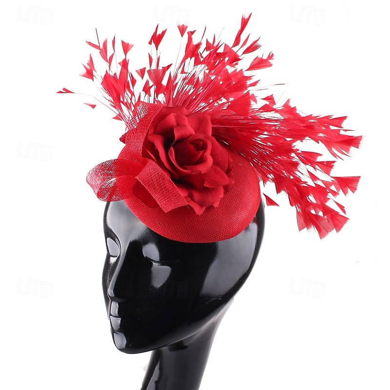Derby Headpiece Fascinator Hat Fascinator Gentlewoman Floral Fancy Dress Women's Masquerade Tea Party Ascot Horse Racing Festival Adults' Headpiece All Seasons 2026 - $29.99 –P12