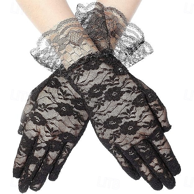 Conjunto Guantes Fascinador Pendientes Dama Floral Disfraz Mujer Mascarada Fiesta de Té Pañuelo Festival de carreras de caballos Adulto Tocados Guantes Pendientes Todas las Temporadas 2026 - $29.99 –P3