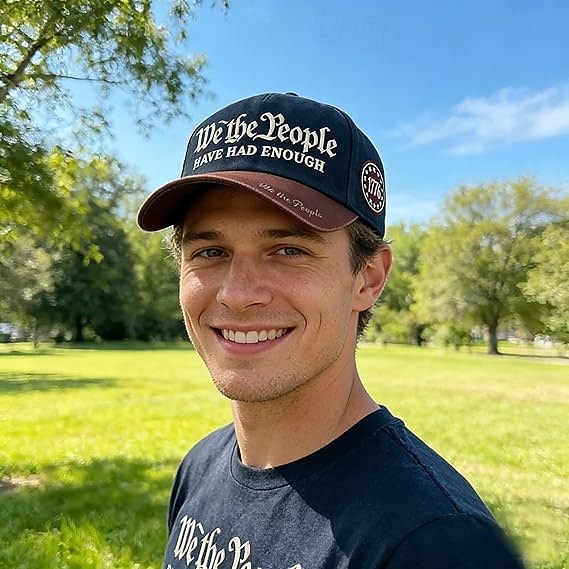 Gorra de béisbol patriótica bordada "We the People" con diseño de libertad de 1776, gorra ajustable vintage tricolor para hombres y mujeres. 2026 - $20.99 –P5