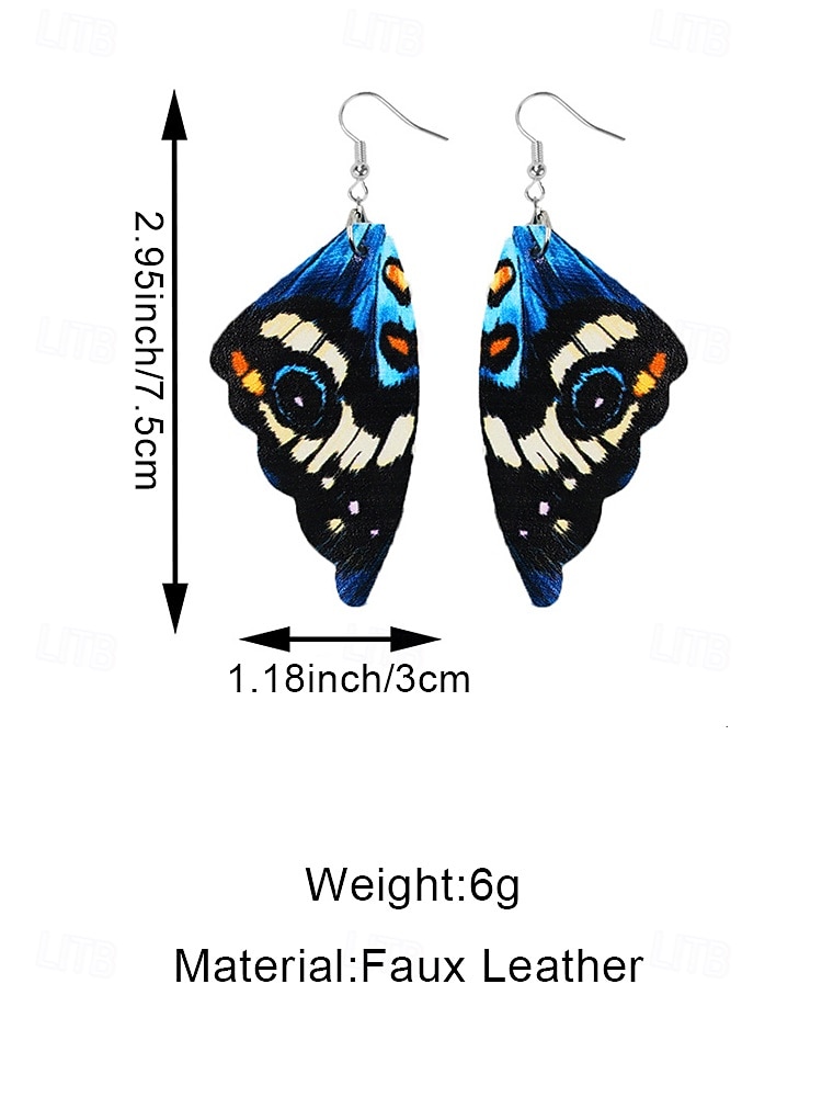 Women's Faux Leather Butterfly Wing Earrings – Bohemian Lightweight Drop Dangle Jewelry  for Beach Vacation, Daily Casual Wear &amp; Festival Outfits 2026 - $7.99 –P8