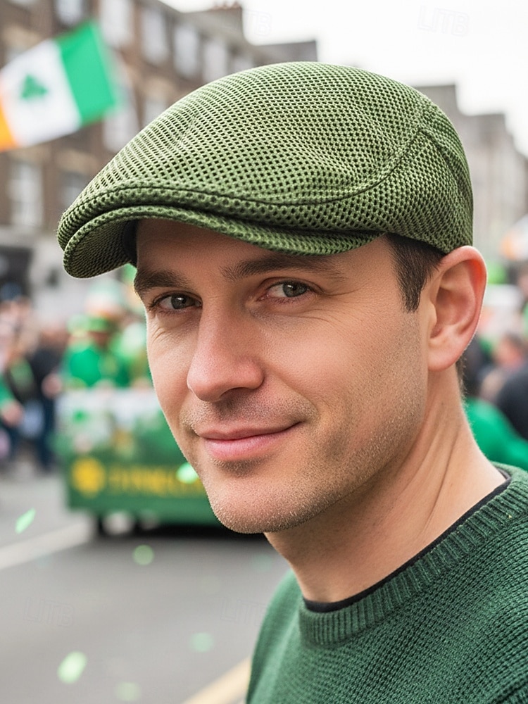 Casquette homme en polyester vert, disponible en plusieurs couleurs, idéale pour la Saint-Patrick et au quotidien. de 2026 ? $11.99 –P2