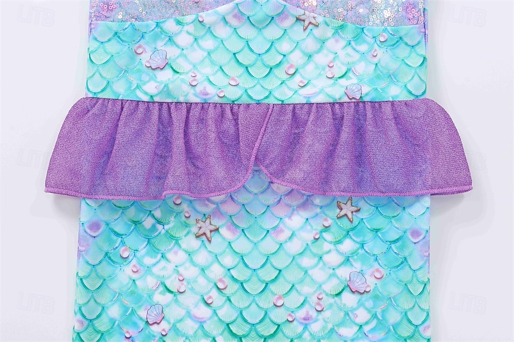 sereia Princesa sereia Vestidos Fantasia de festa temática Fantasias for Para Meninas Crianças Carnaval Baile de Máscaras Festa Feriado de 2026 por $23.99 –P8