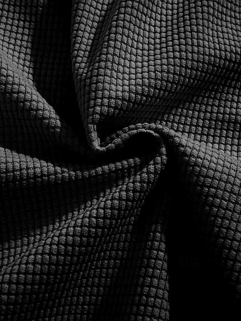 Homens Calções Waffle Calção Shorts casuais Bolsos Cintura elástica Tecido Conforto Respirável Comprimento do joelho Casual Ao ar livre Praia Férias Moda Preto Branco Sem Elasticidade de 2026 por $22.99 –P5