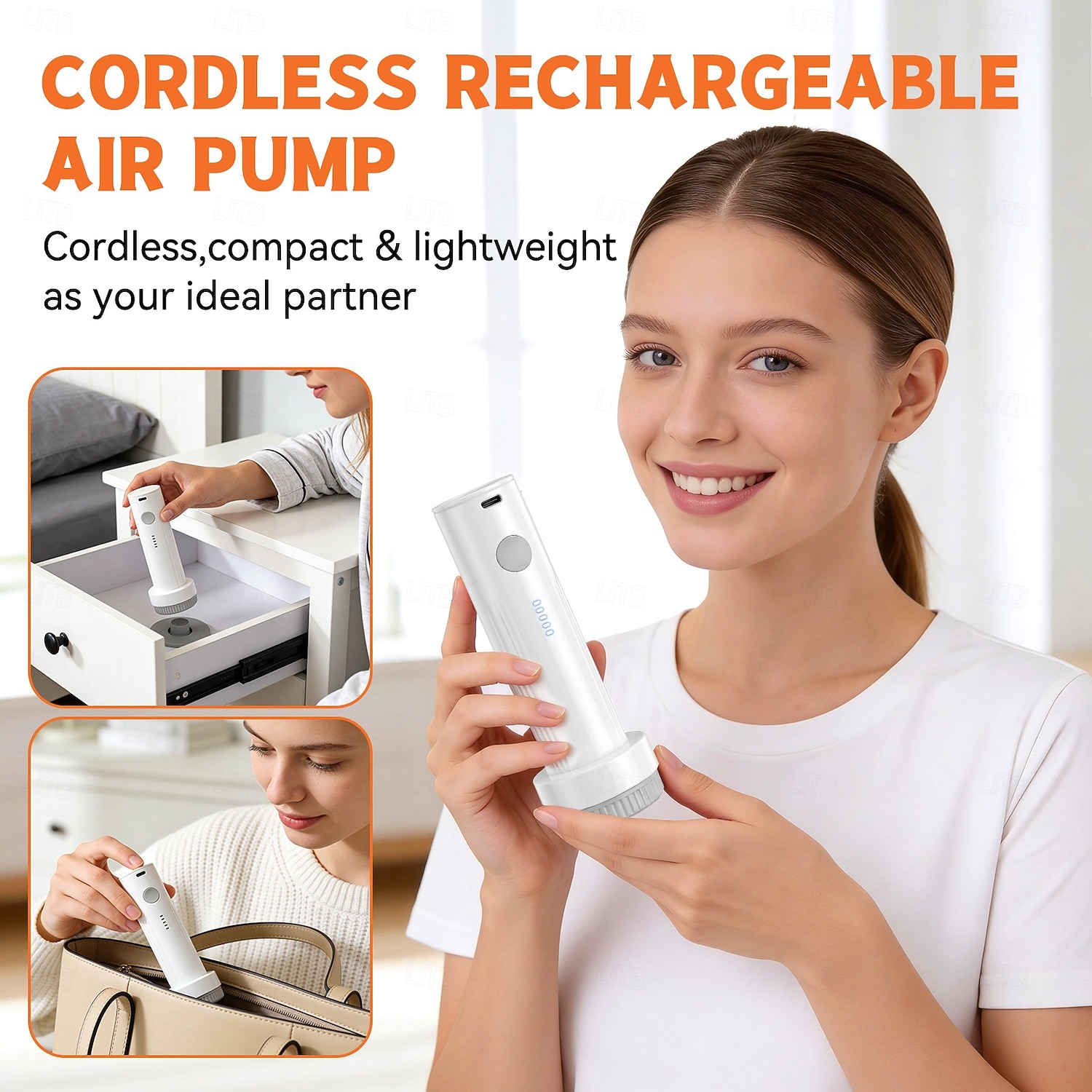 Ασύρματες τσάντες αποθήκευσης κενού ταξιδιού με επαναφορτιζόμενη ηλεκτρική αντλία, τσάντες συμπίεσης για ρούχα, αποσκευές, βαλίτσα &οικιακή αποθήκευση 2026 - $38.99 –P5