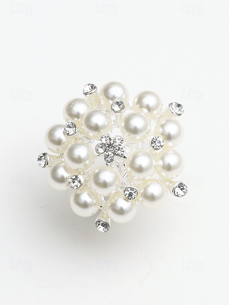 Женское кольцо с искусственным жемчугом, элегантное регулируемое коктейльное кольцо золотого и серебряного цвета, винтажное свадебное украшение для свадеб, вечеринок, вечерних мероприятий и торжественных случаев. 2026 - $9.99 –P9