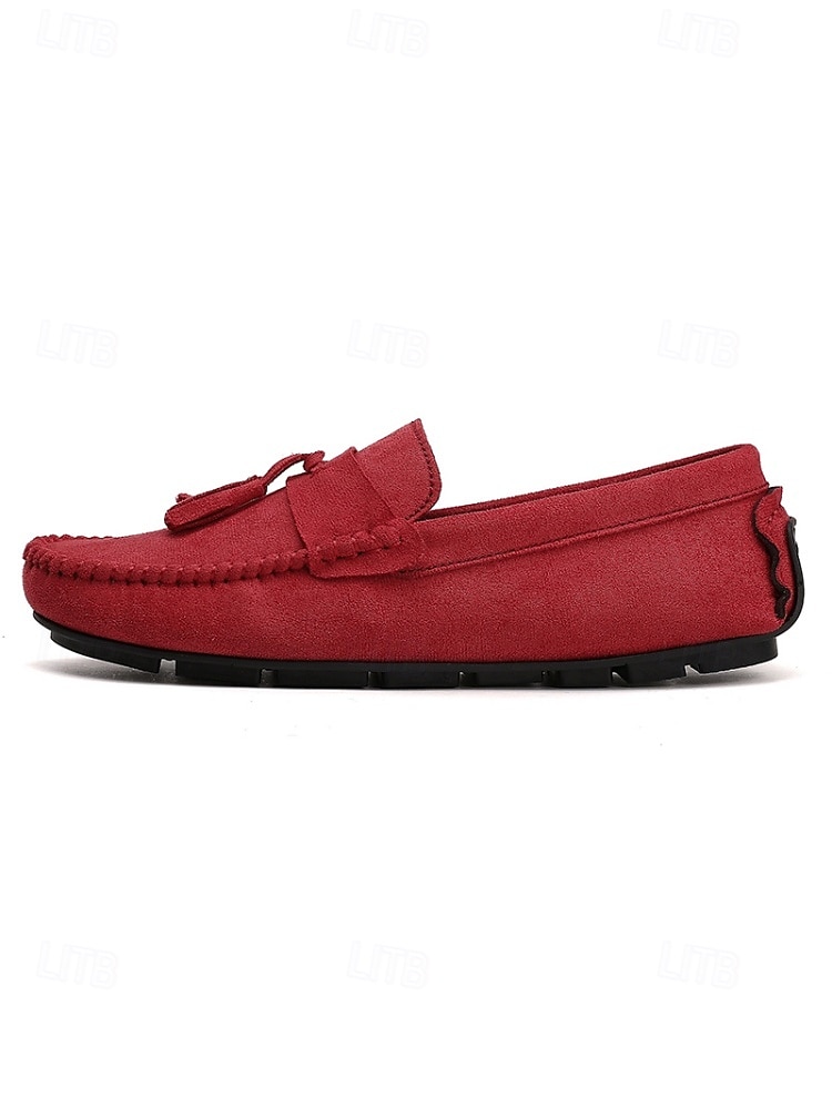 Mocassins rouges pour homme en similicuir, décontractés et confortables, parfaits pour les soirées en station balnéaire et les dîners en plein air. de 2026 ? $42.99 –P7