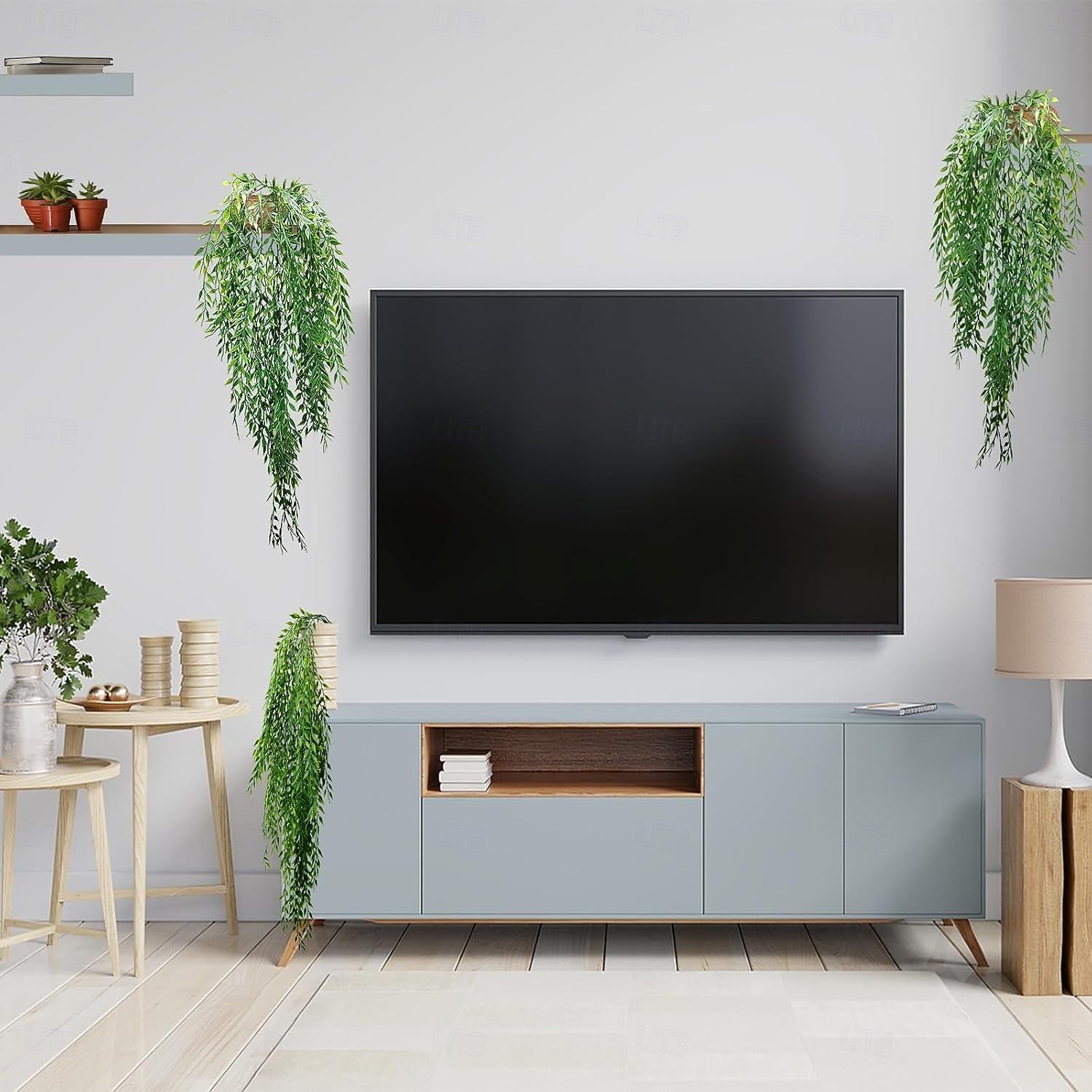 4 ks umělé girlandy závěsné révy falešné listy smuteční vrby falešná zeleň umělé rostliny realistická dekorace pro domácí kancelář do interiéru a exteriéru 2026 - $24.99 –P3