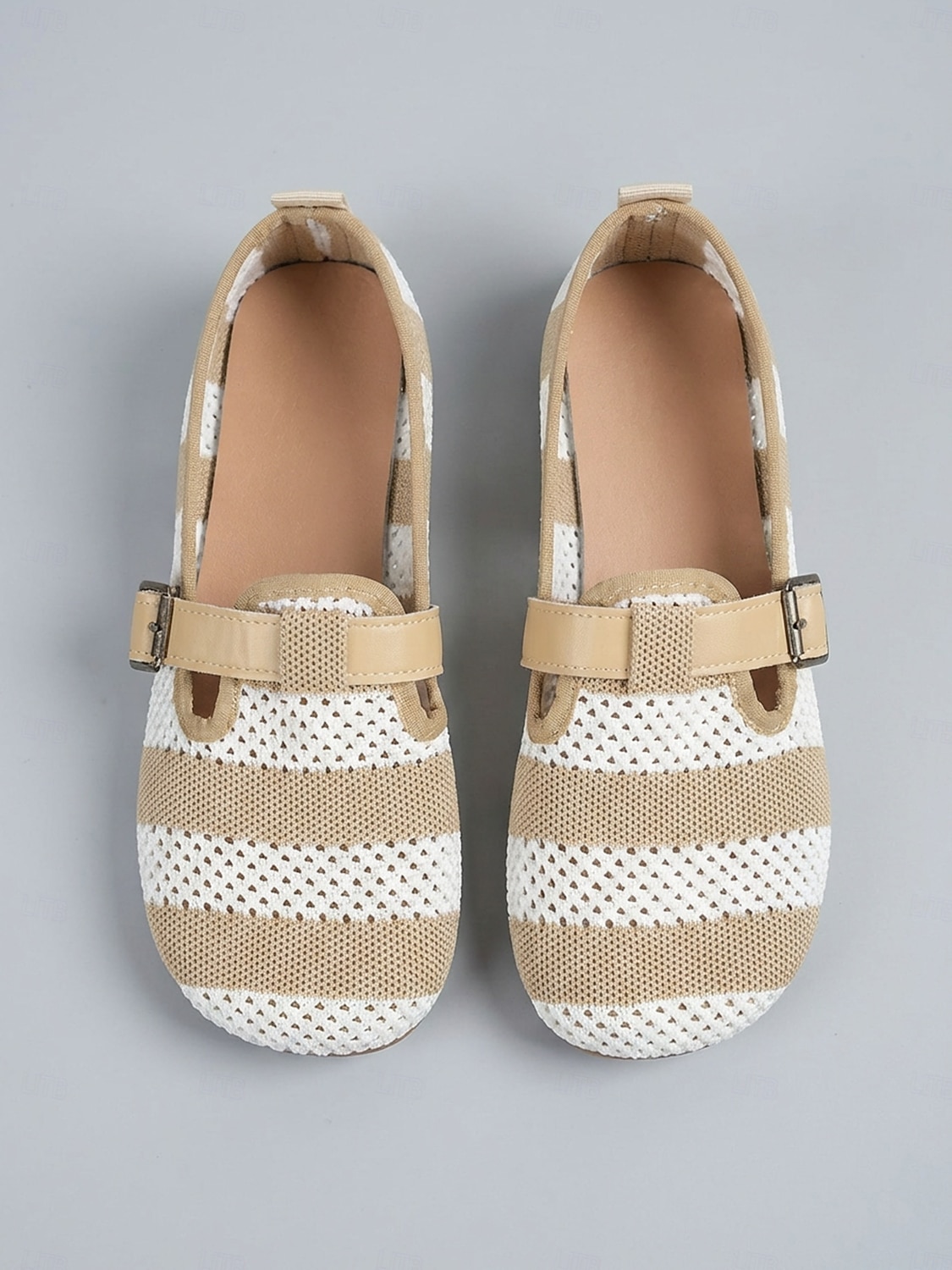 Scarpe Mary Jane da donna larghe e traspiranti in maglia color cachi - scarpe casual leggere e comode, con cinturino regolabile per camminare, viaggiare, lavorare, fare shopping, andare in vacanza del 2026 a $24.99 –P1