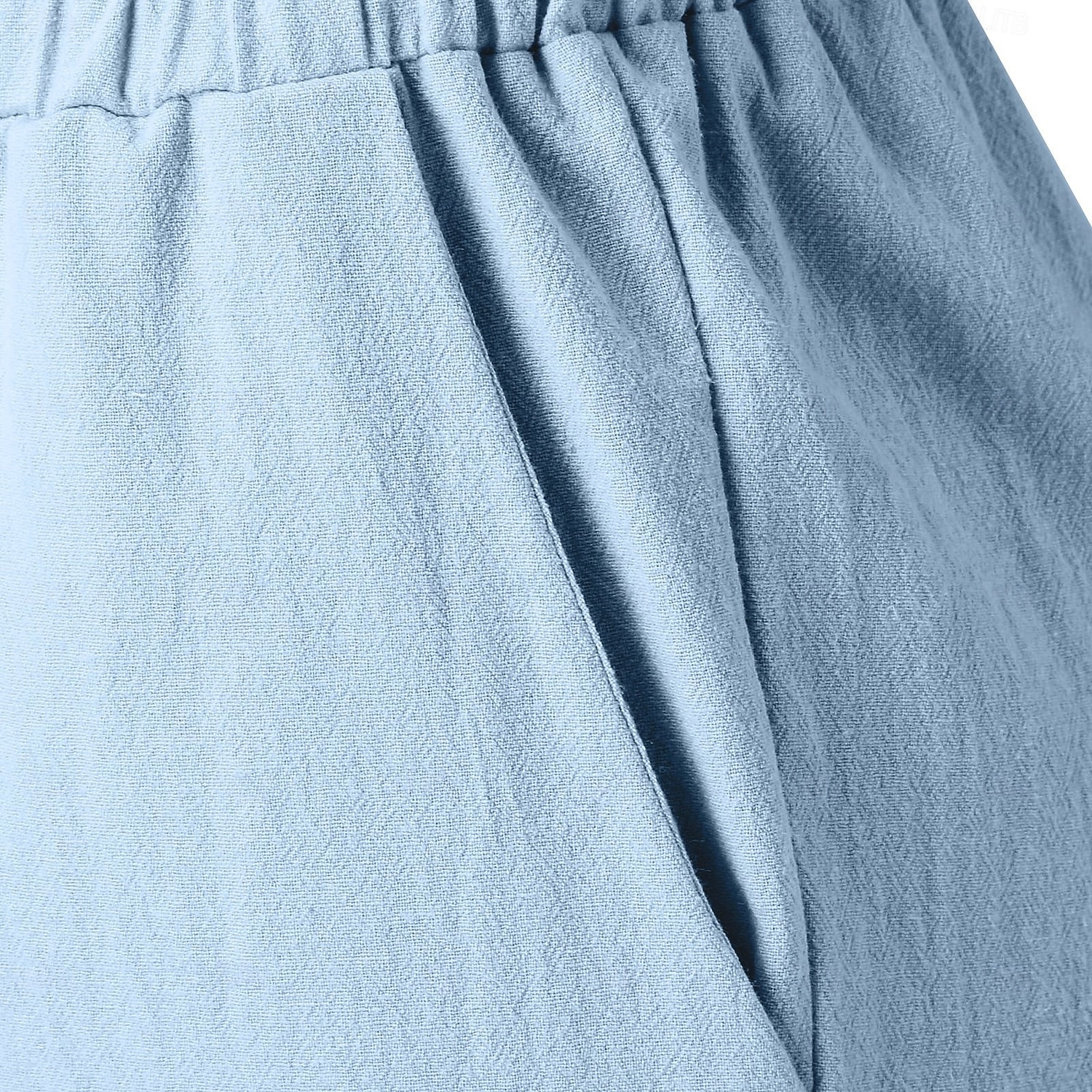 Women's Wide Leg Trousers Casual Pants Vacation Fashion Streetwear Full Length High Waist Plain Pocket Elastic Waist Comfortable Breathable Inelastic Daily Vacation Street Light Gray Dark Grey Black 2026 - $10.49 –P7