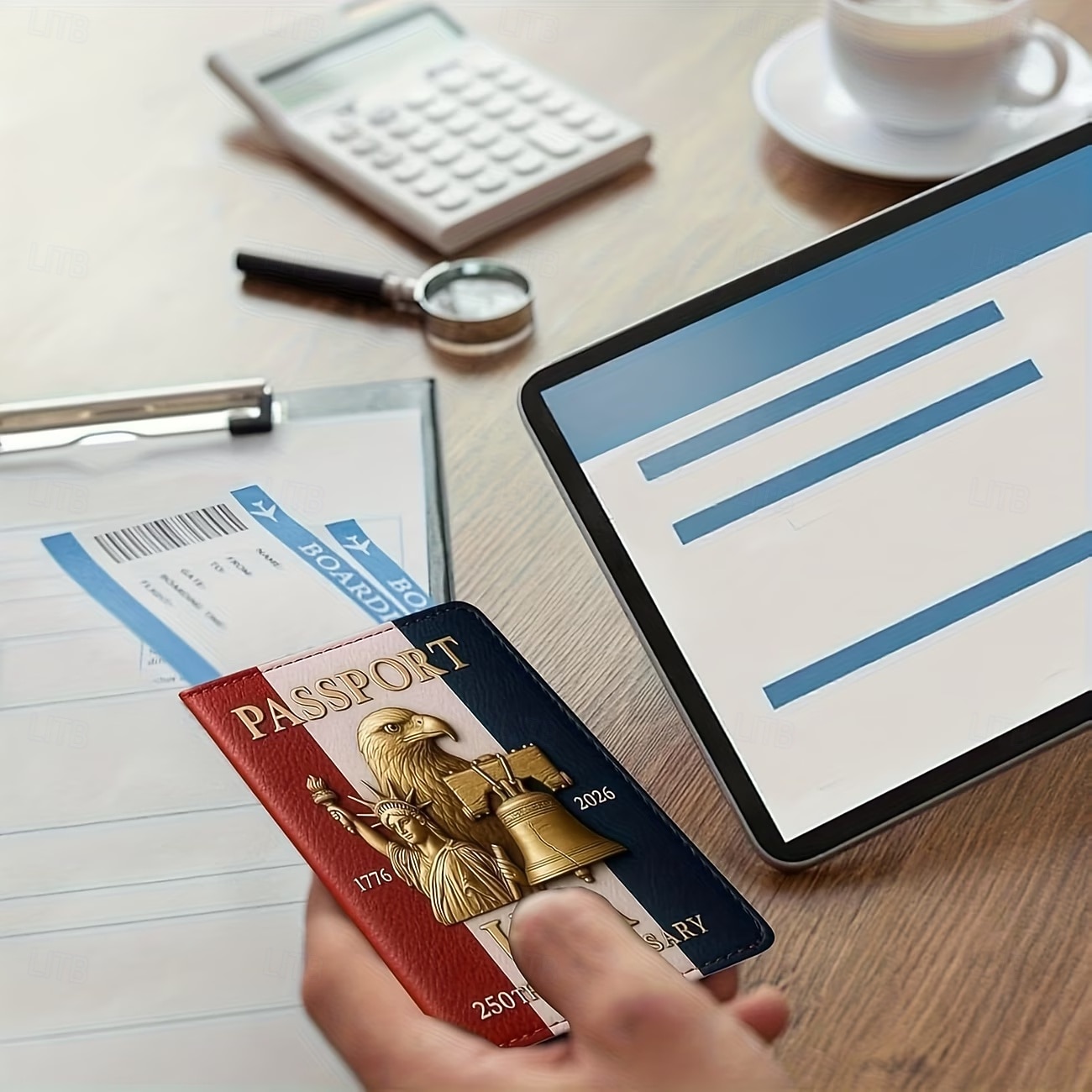 κάτοχος διαβατηρίου για την 250ή επέτειο των Ηνωμένων Πολιτειών, κάτοχος διαβατηρίου για το ιδρυτικό πνεύμα, αναμνηστική έκδοση για τα 250 χρόνια, πορτοφόλι διαβατηρίου ταξιδιού, κλείδωμα RFID, 2026 - $16.99 –P5