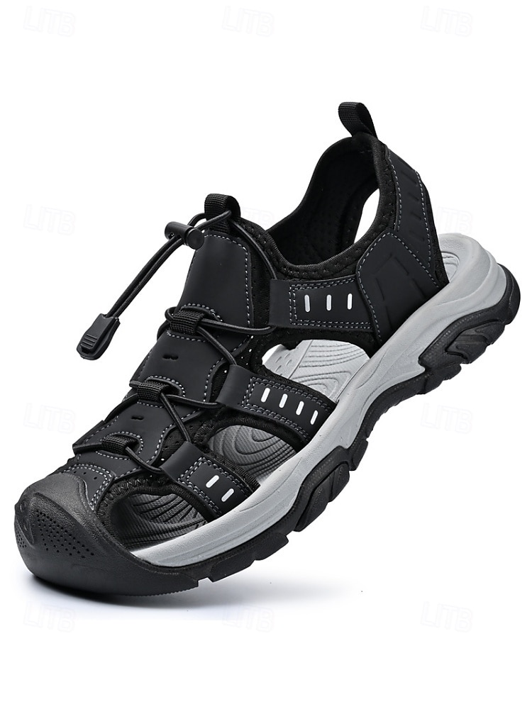 Ανδρικά σανδάλια εξωτερικού χώρου από τεχνητό δέρμα, casual αλλά και κομψά για βραδινές βόλτες σε θέρετρα και βόλτες στην παραλία 2026 - $46.99 –P5