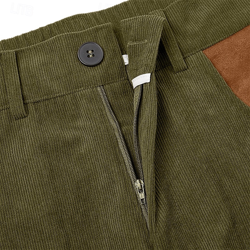 Homens Calças Cargo Calça cargo Calças de Veludo Calças de trabalho Calça casual Cintura elástica Bolso multi Perna reta Bloco de cor Retalhos Respirável Comprimento total Ao ar livre Casual Diário de 2026 por zł113.42 –P6