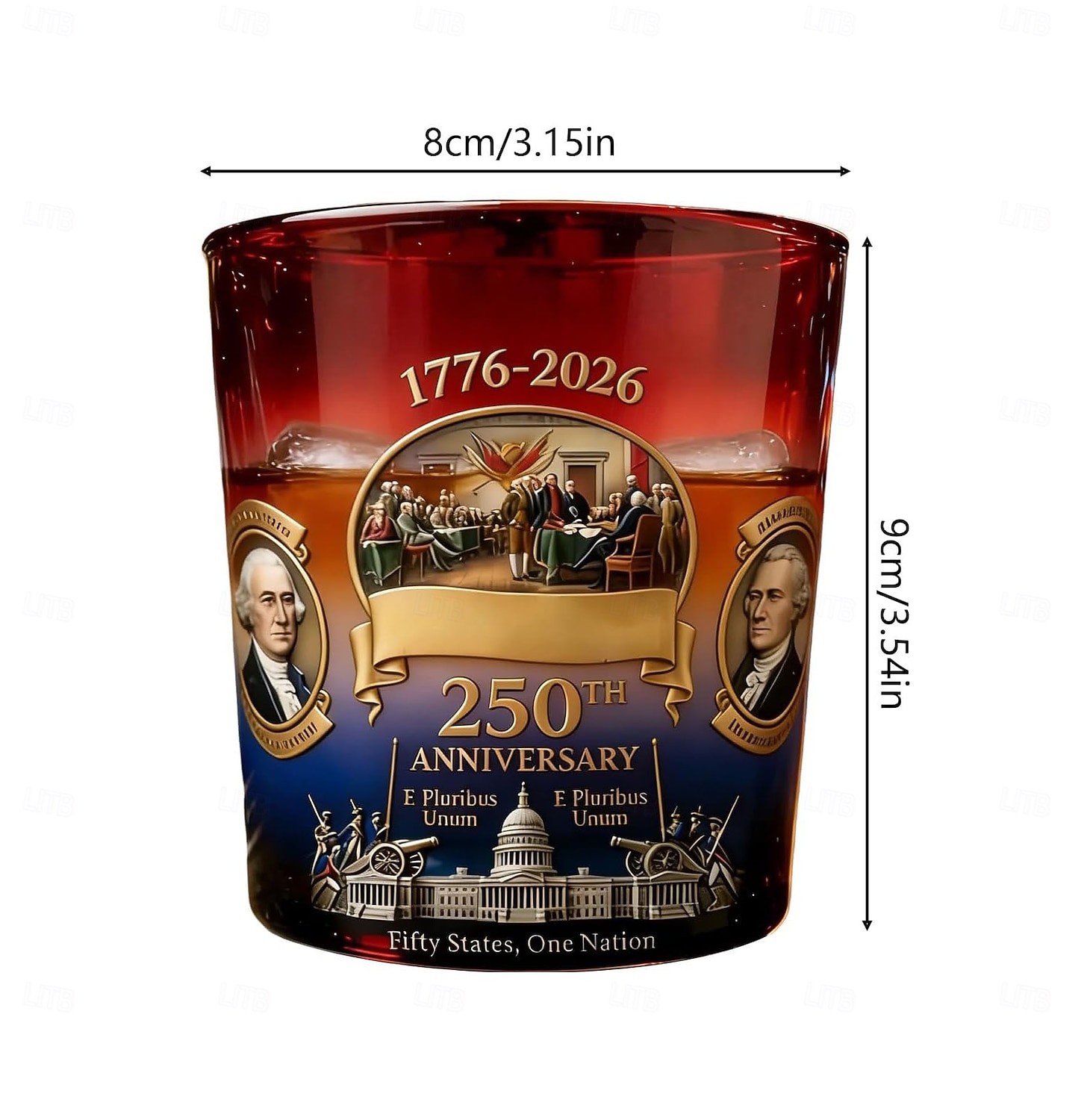 Bicchiere da whisky con bandiera e aquila per il 250° anniversario degli Stati Uniti, bottiglia da whisky edizione 1776-2026, 12 once per liquori, regalo patriottico per veterani militari per uomini, del 2026 a $16.99 –P11