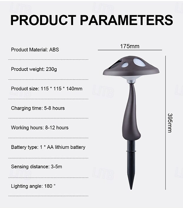 2 Pcs Outdoor Solar Mushroom Garden Stake Lights, Color-Changing LED, Decorative Pathway Light for Yard, Lawn, Garden, Park, Farm, Landscape, Atmosphere Lighting 2026 - $26.99 –P9