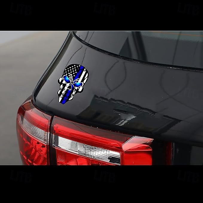 Paquete de 10 pegatinas de calavera con la bandera estadounidense, calcomanías de vinilo con la bandera patriótica de EE. UU. para autos, camiones, cascos y computadoras portátiles, pegatinas de 2026 - $19.99 –P1