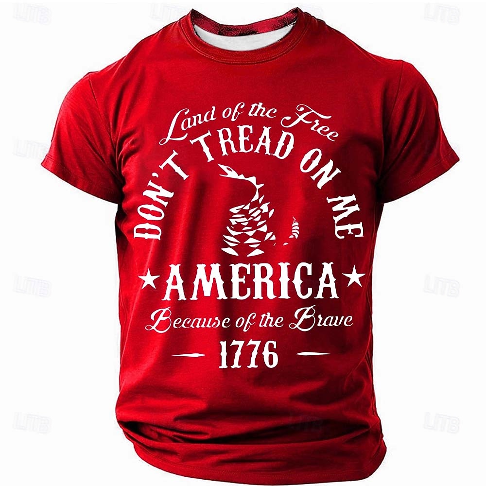 4 juli 2026 250:e minnesdagen mäns patriotisk patriot crew neck kortärmad t-shirt casual 2026 - $21.99 –P3